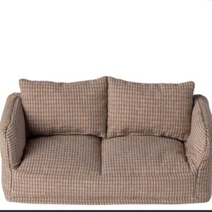 Maileg plaid couch
